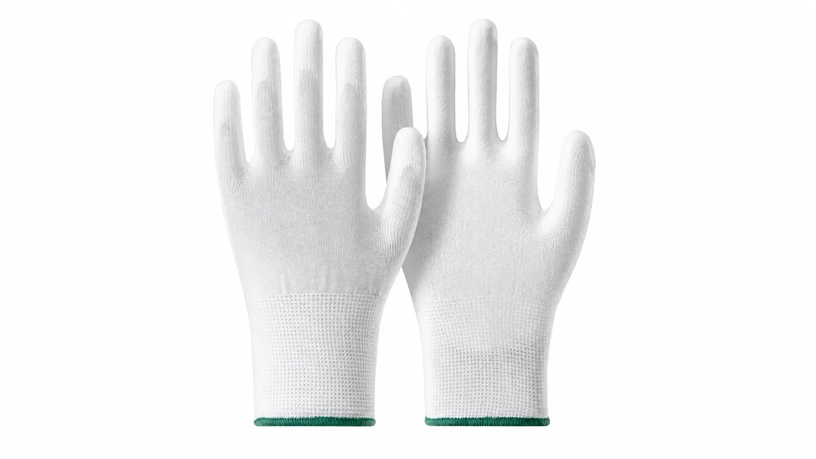 FG-PU02 13-gauge white PU palm-coated work gloves